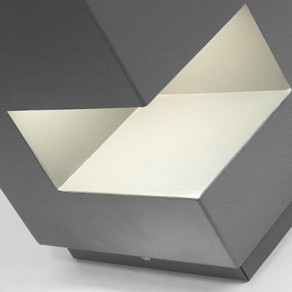 Orr Simple Cube Solar/Rechargeable Metal Floor Lamp, Black