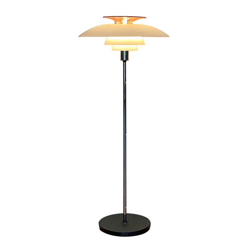 Salgado Modern Flying Saucer Metal Acrylic Floor Lamp