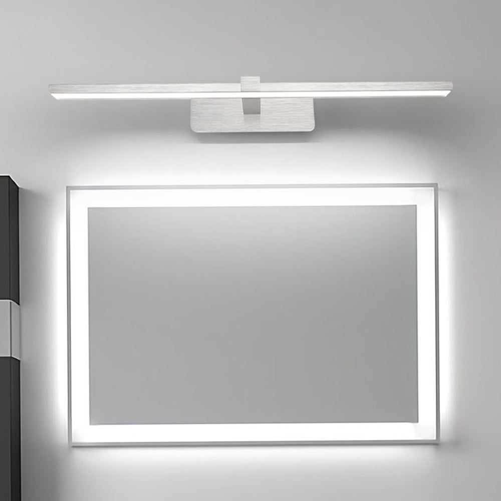 Leigh Nordic Linear Acrylic Mirror Front Wall Lamp, Silver