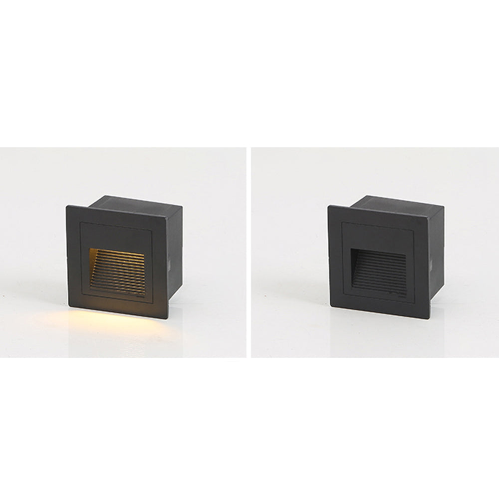 Orr Modern Metal Square Outdoor Deck/Step Light, Black