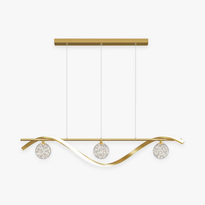 Louise Graceful Arc  with Glass Globes Pendant Light
