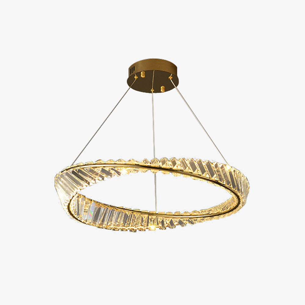 Kirsten Modern Luxury Round Metal/Glass Chandelier, Gold
