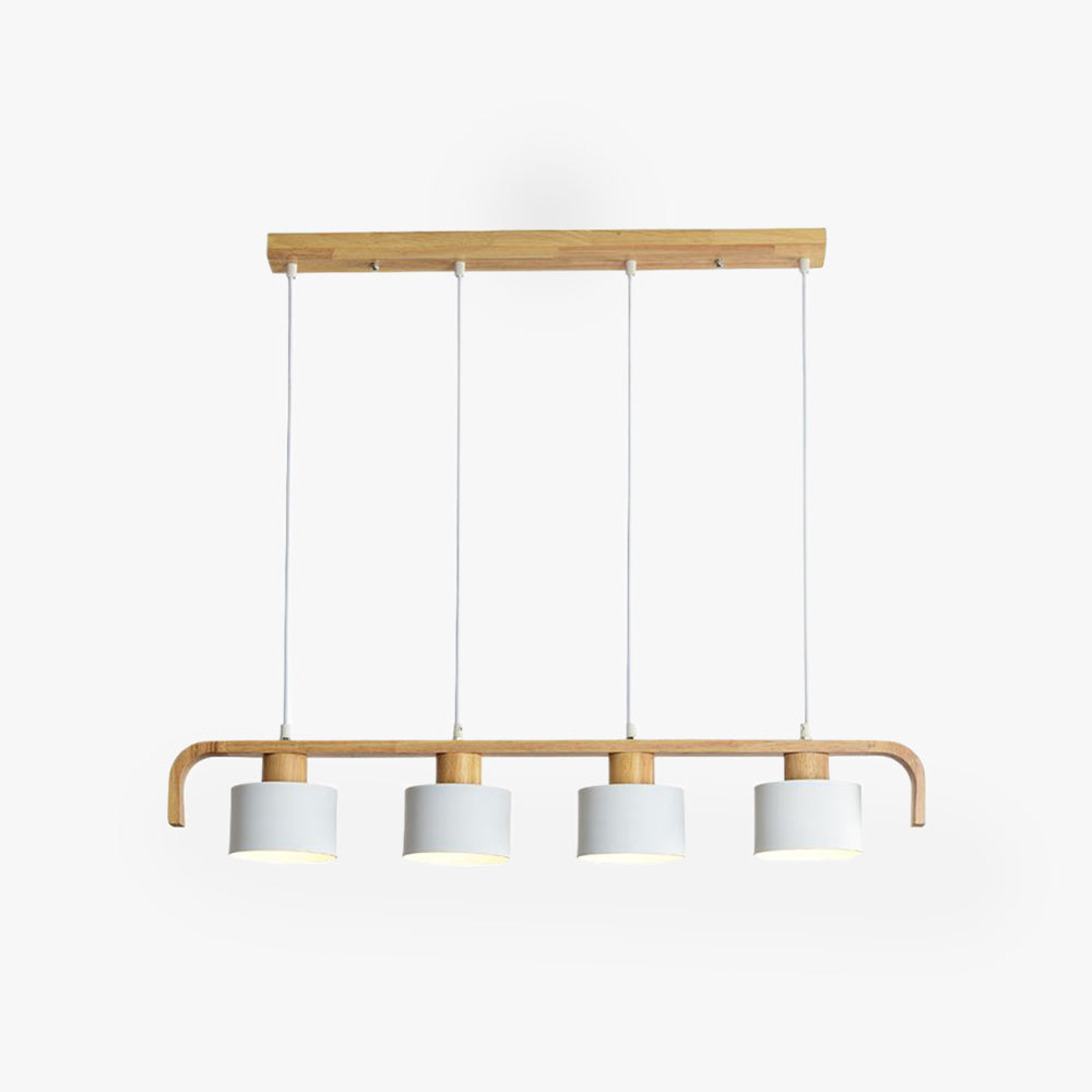 Morandi Pendant Light Cylinder Nordic, Bamboo, White/Green/Gray, Bedroom