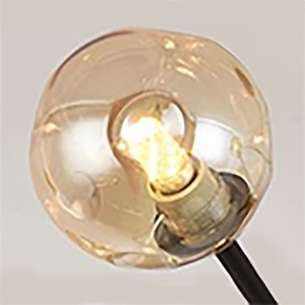 Valentina Decorative LED Glass Bubble Pendant Light, Amber