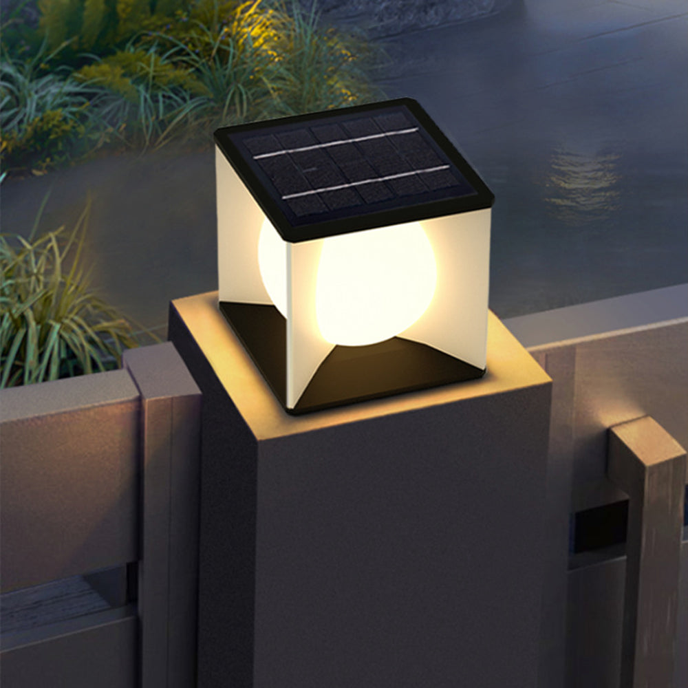 Elif Modern Moon Metal Outdoor Pier-Mount Pillar Light