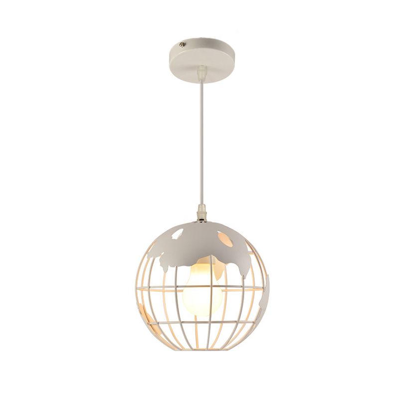 Alessio Cluster Globe Pendant Light, Black & White