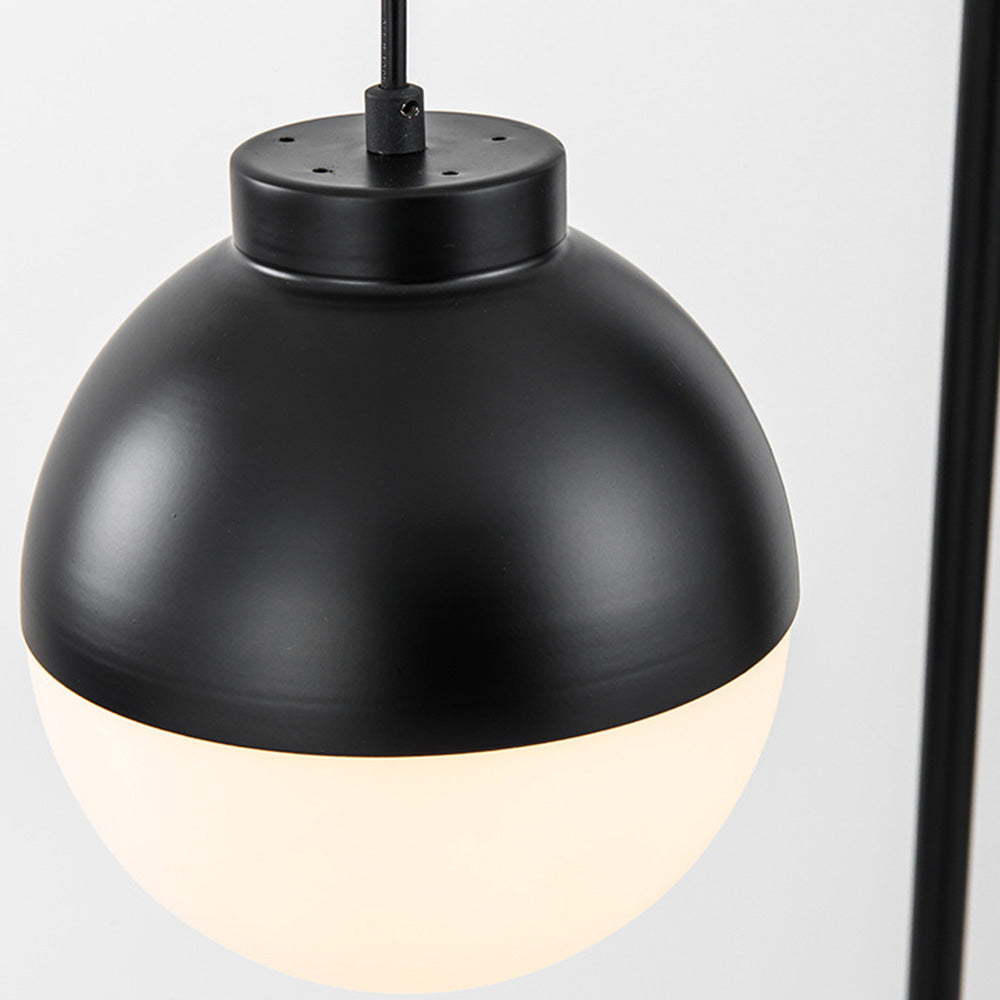 Valentina Modern Nordic Curved Bubble Metal/Glass Floor lamp, Black