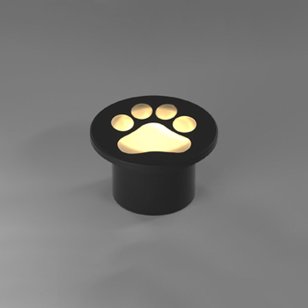 Minori Modern Cat Paw Metal/Acrylic Outdoor In Ground Light