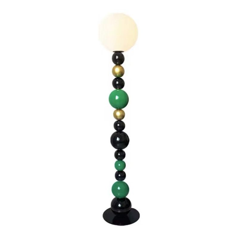 Morandi  Modern Ball Metal Colorful  Floor Lamp, Red/Green