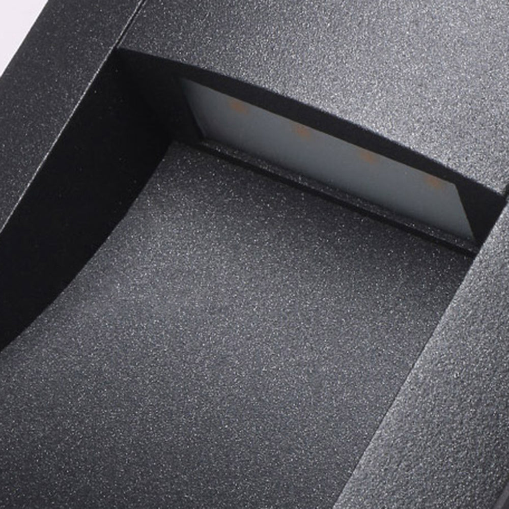 Orr Modern Metal Rectangular Surface Outdoor Deck/Step Light,, Black