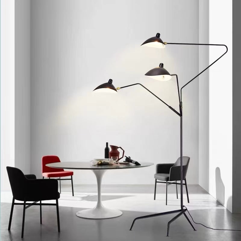 Schmitt Industrial Floor Lamp, 1/3 Heads