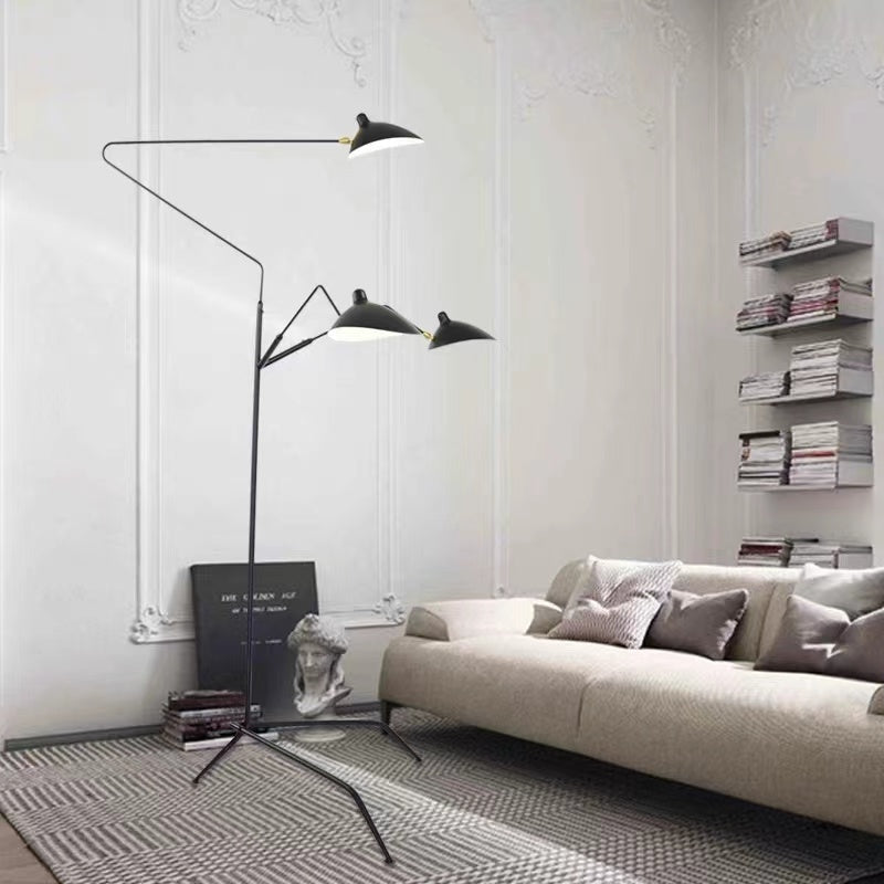 Schmitt Industrial Floor Lamp, 1/3 Heads