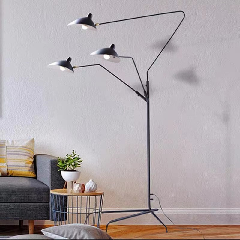 Schmitt Industrial Floor Lamp, 1/3 Heads