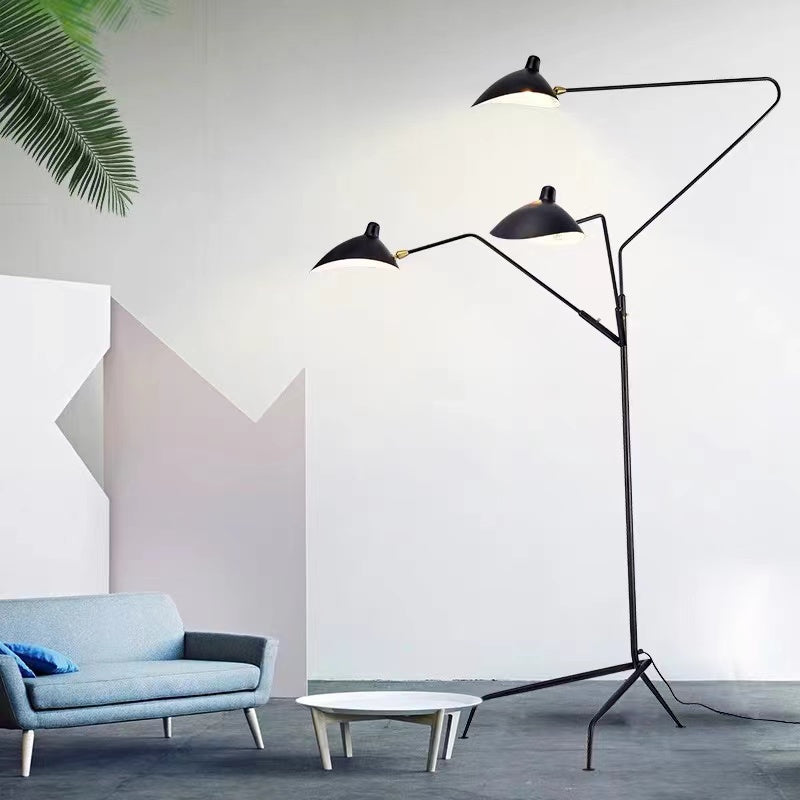 Schmitt Industrial Floor Lamp, 1/3 Heads