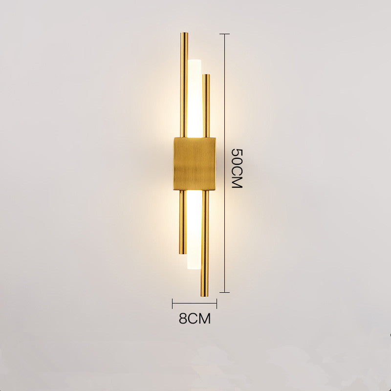 Alana Modern Bar Metal LED Wall Lamp, Black/Gold