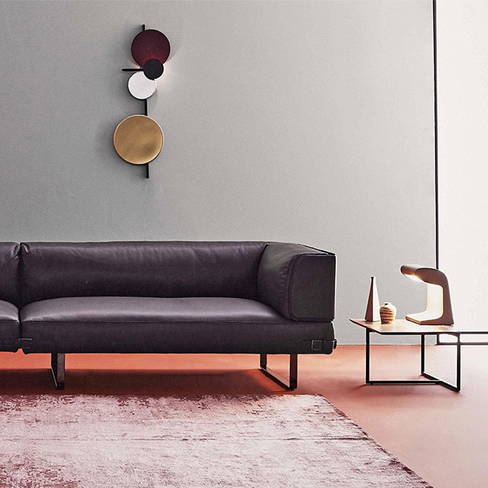 Emyr Modern Circular Metal Wall Lamp, Living Room