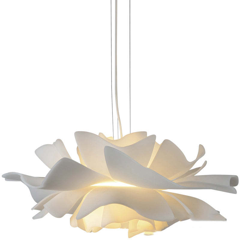 Bella Elegant Flower Pendant Light White 2 Size