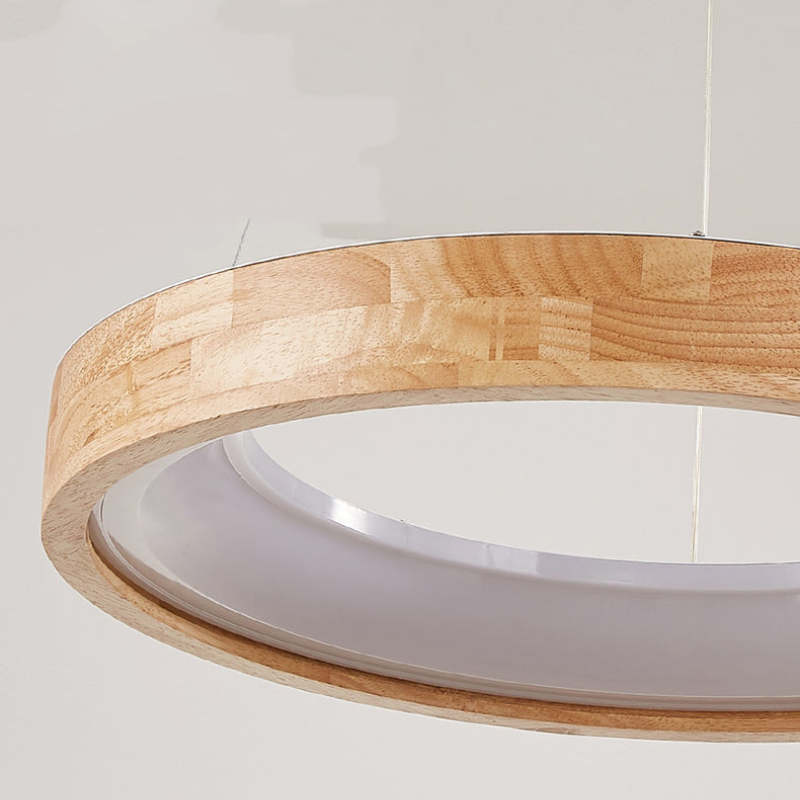 Ozawa Modern Ring Wood Pendant Light