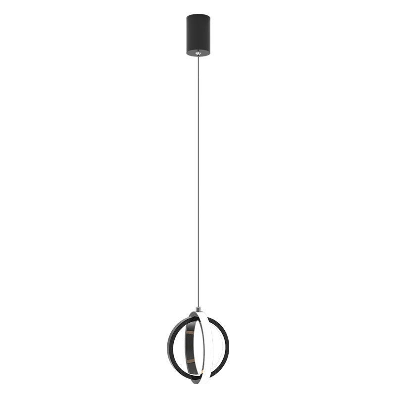 Lynch Pendant Light Spherical Modern, Metal, Black/Gold, Kitchen