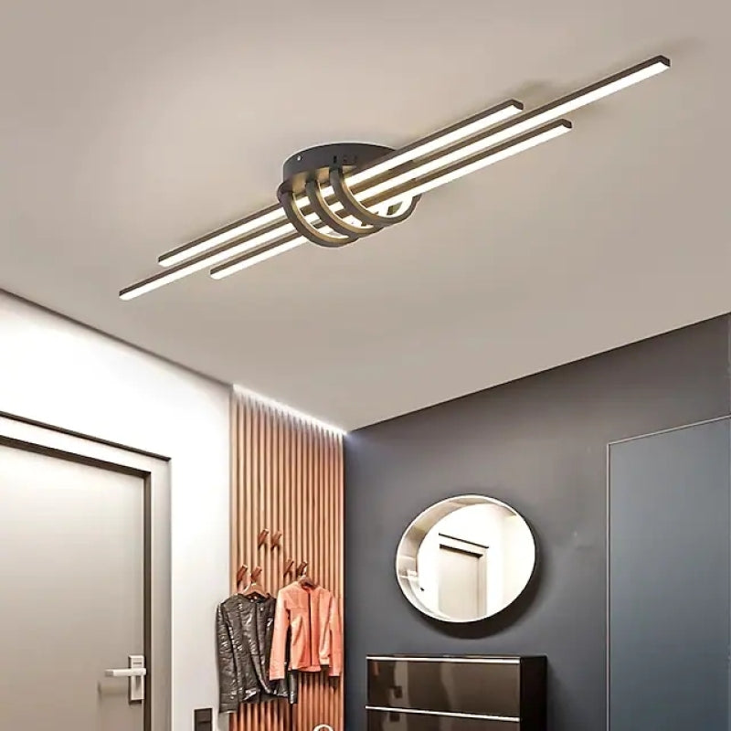 Edge Modern LED Ceiling Light Black/White Metal Living Room