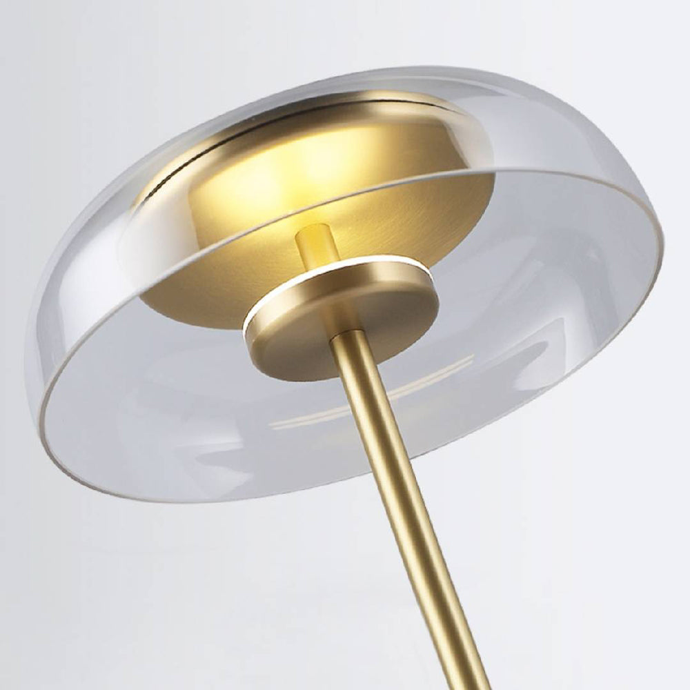 Salgado Transparent Floor Lamp, Metal & Glass, 2 Colour