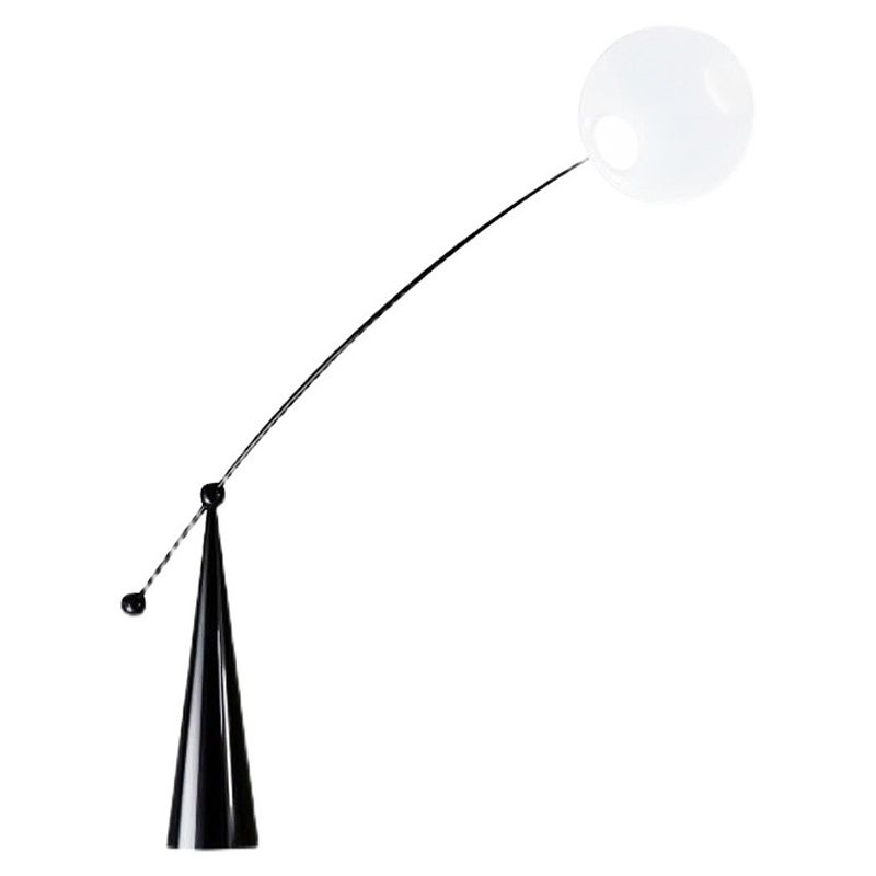 Valentina Floor Lamp Arc/Bubble Modern/Unique, Frosted Glass, White, Bedroom