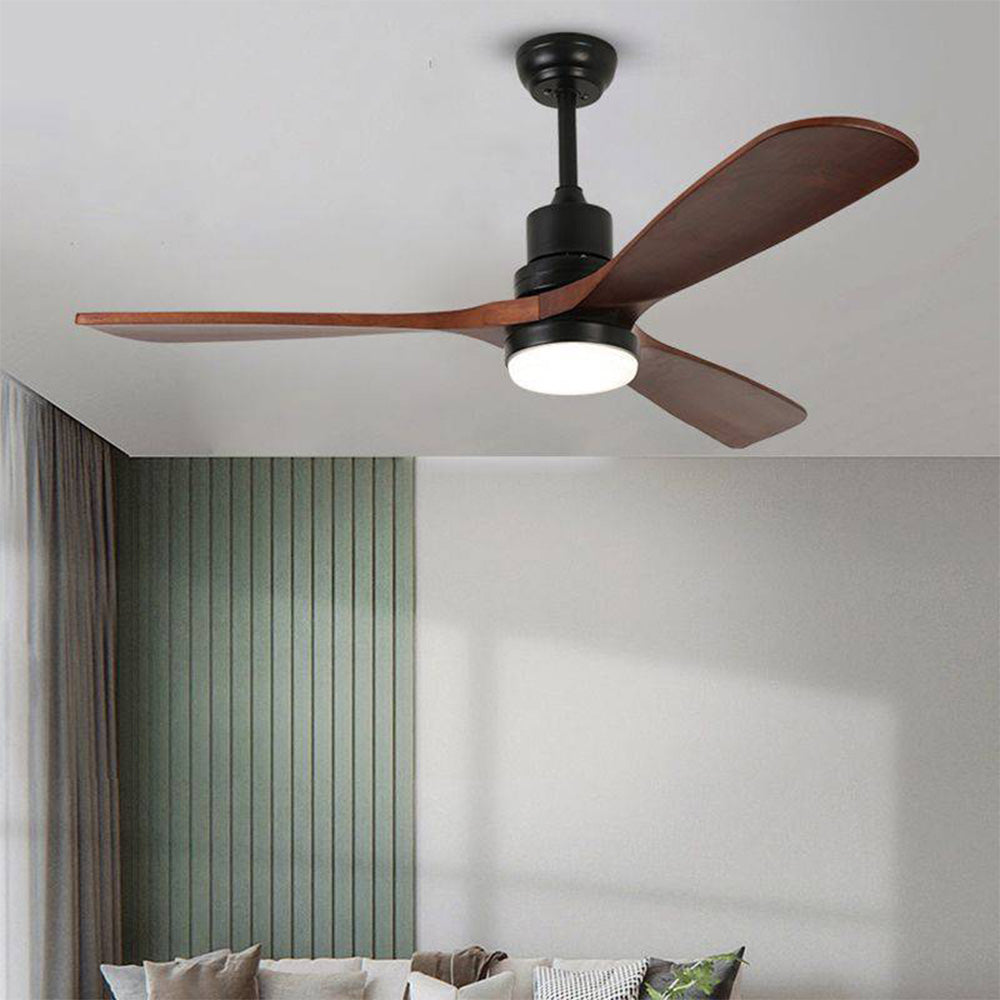 Haydn 3-Blade Black & Red Ceiling Fans, DIA 52''