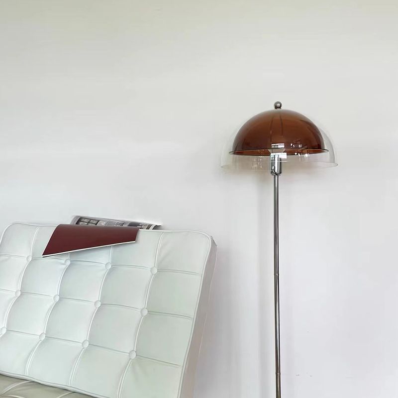 Levy Floor Lamp Round Tree Retro, Glass LED, Transparent, Living Room