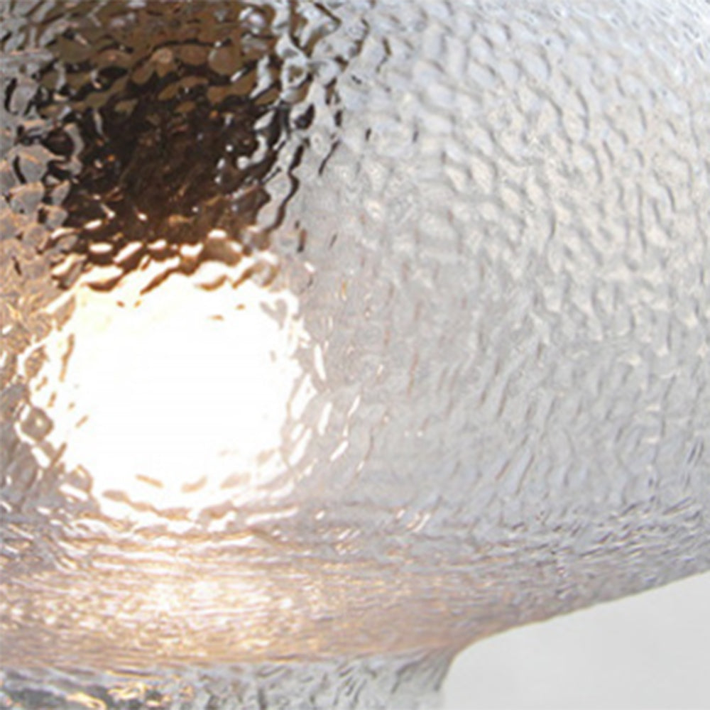 Hailie Minimalist Blown Frosted Clear Glass Pendant Light