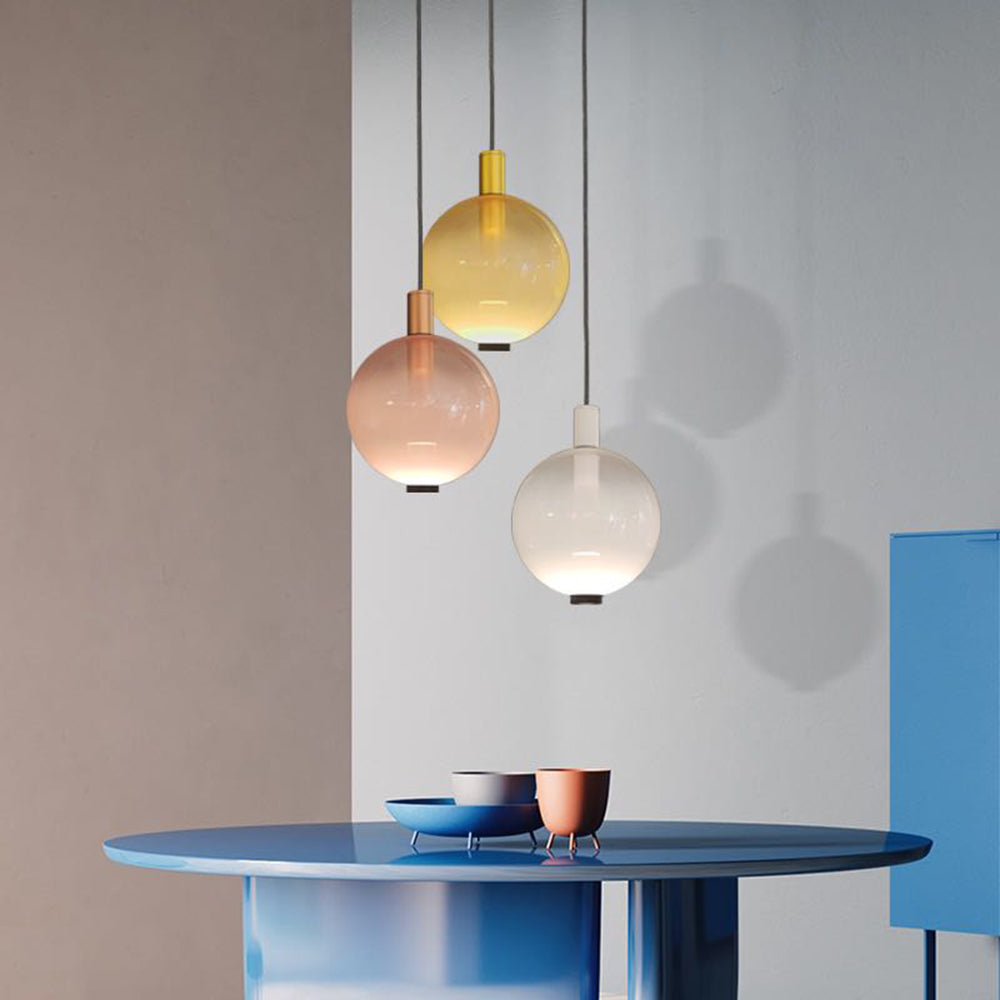 Valentina Elegant Led Pendant Light,  Multicolor, Metal/Glass, Living Room