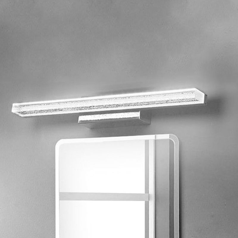 Leigh Modern Rectangular Metal Modern Wall Lamp, Silver