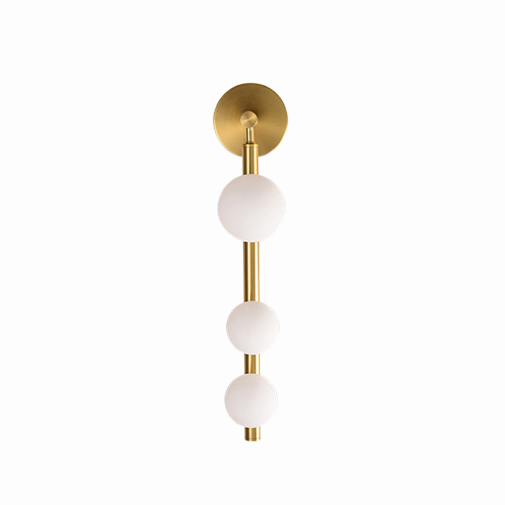 Valentina Modern Globe Metal/Glass Wall Lamp, Black/Gold