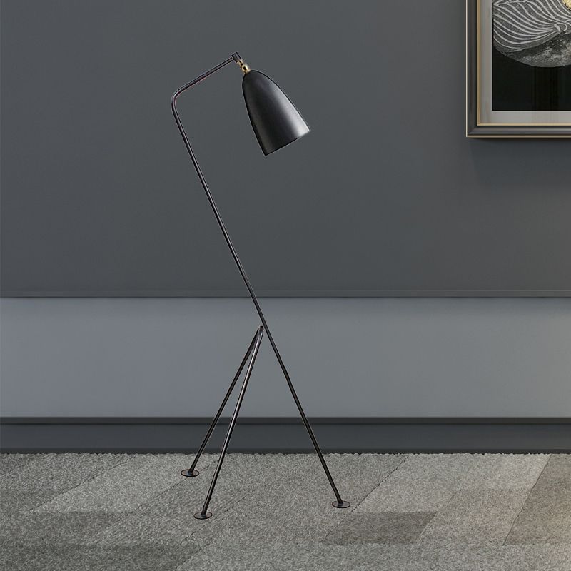 Morandi Modern Metal Cup Black Floor Lamp, Multi Colors