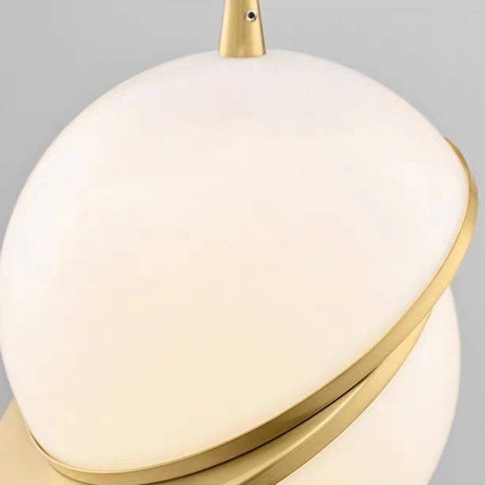 Valentina Simple Pendant Light, Gold & White