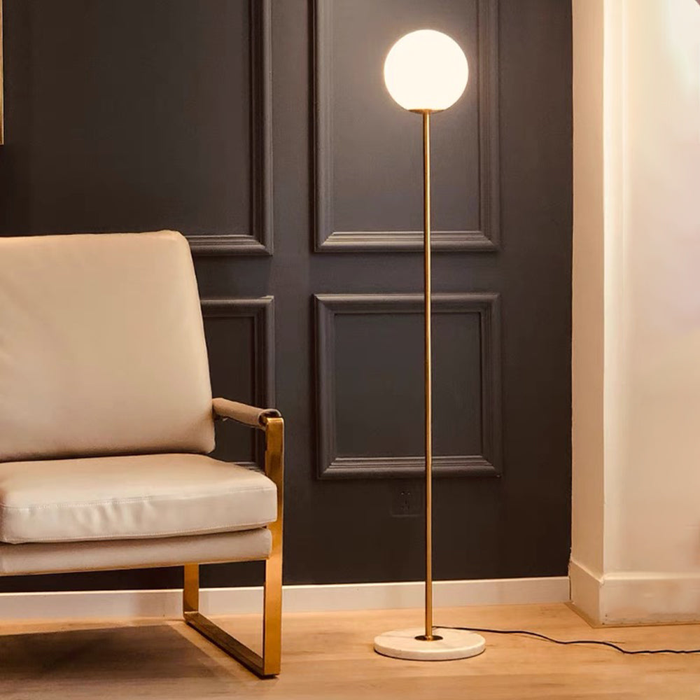 Valentina Simple Single Glass Bubble Floor Lamp