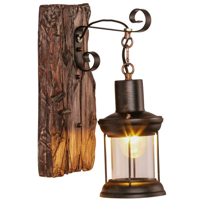 Alessio Vintage Lantern Metal Classic Industrial  Wall Lamp