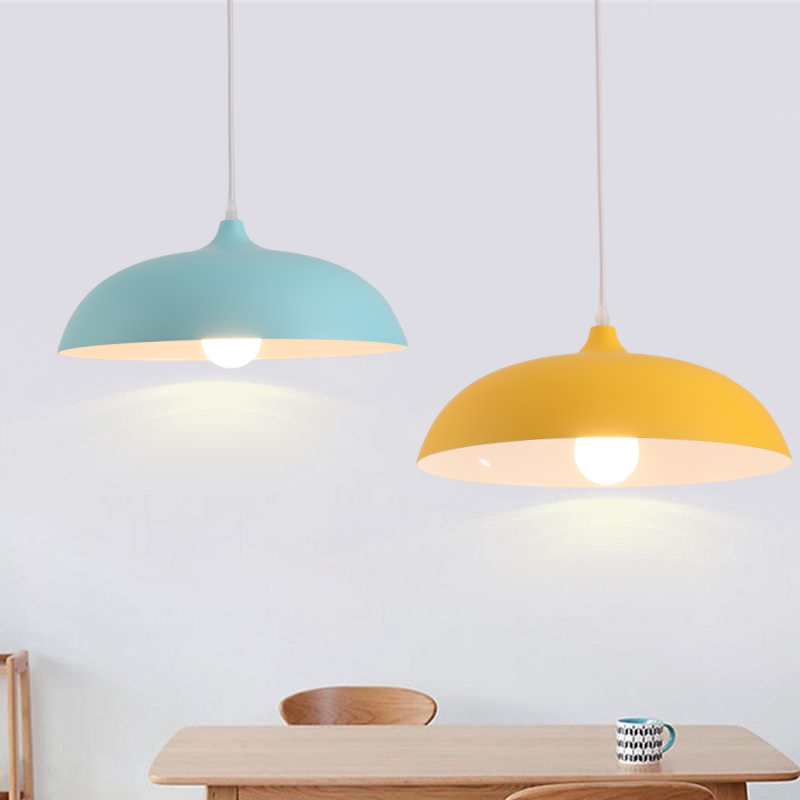 Morandi Macaroon Colorful Dome Shape Pendant Light