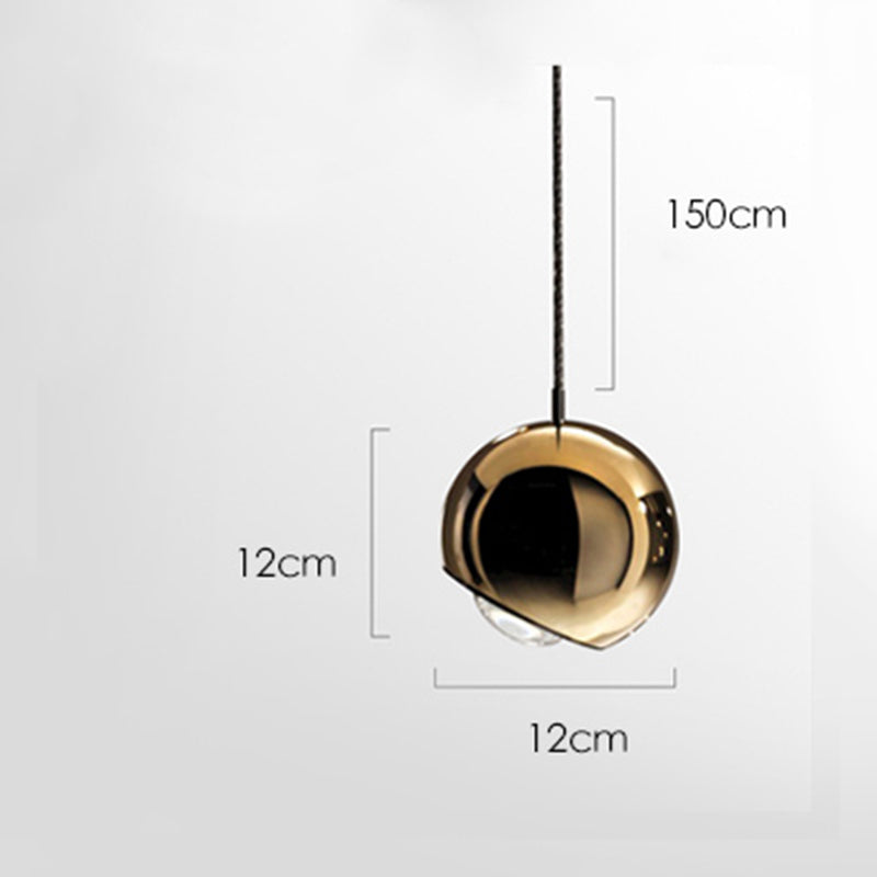 Valentina Modern Lustrous Golden Metal Ball Pendant Light