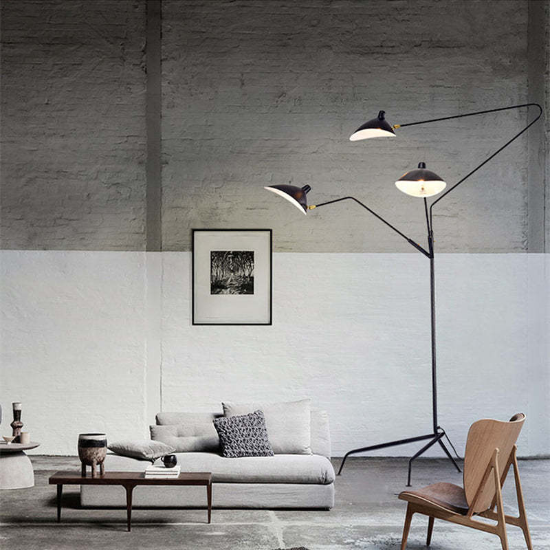 Schmitt Industrial Floor Lamp, 1/3 Heads