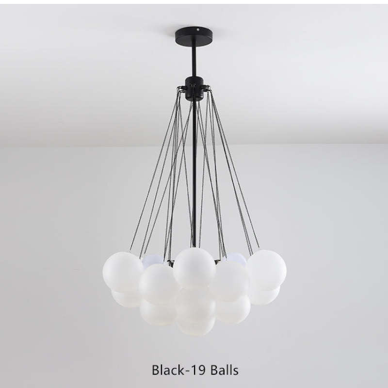 Black and deals white globe light