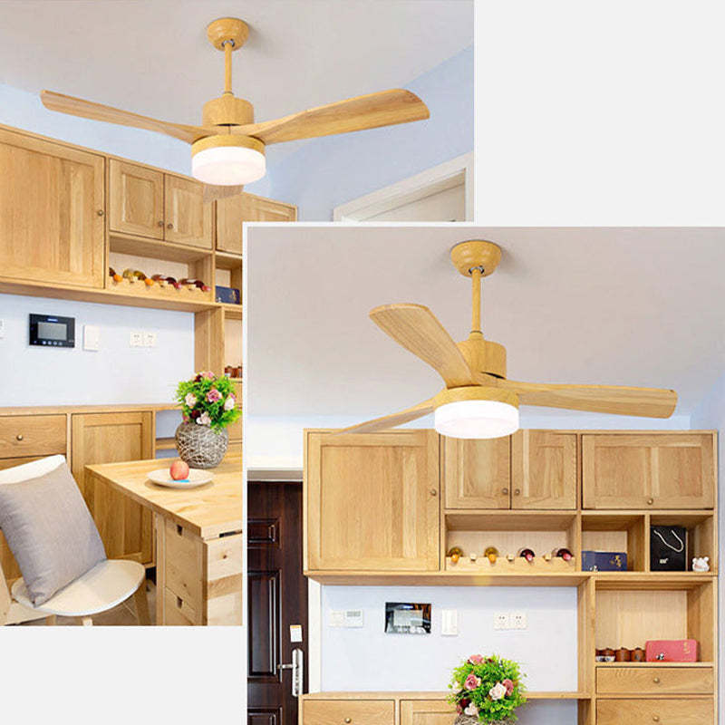 Ozawa 3-Blade Ceiling Fan with Light, Wooden, 2 Color, 43''