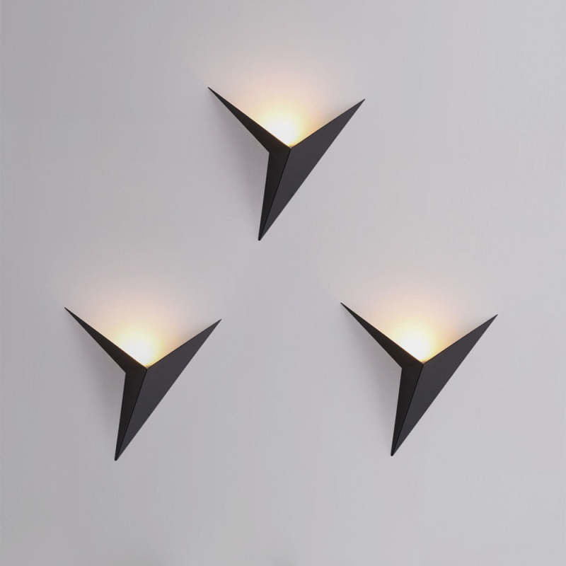 Orr Metal Modern LED Wall lamps for Bedroom, Triangle