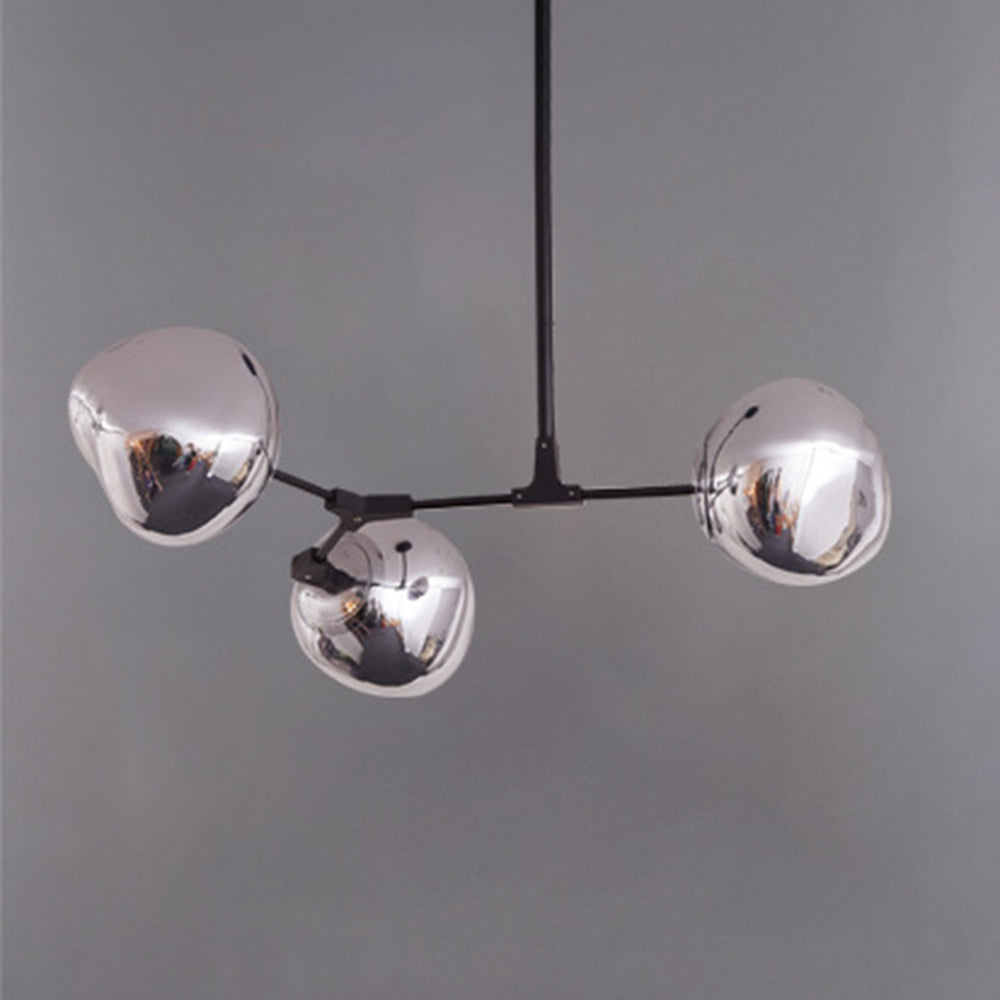 Mirza Modern Globe Lava 3 Pendant Light Fixture 3/6/8 Head