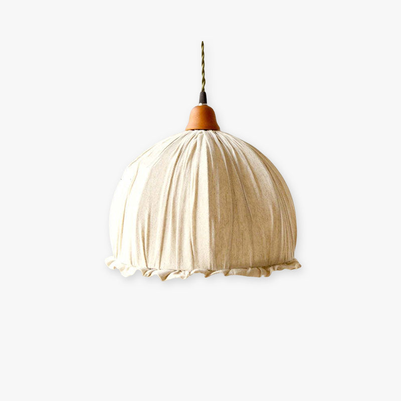 Nordic Vintage Pendant Light Beige, Fabric