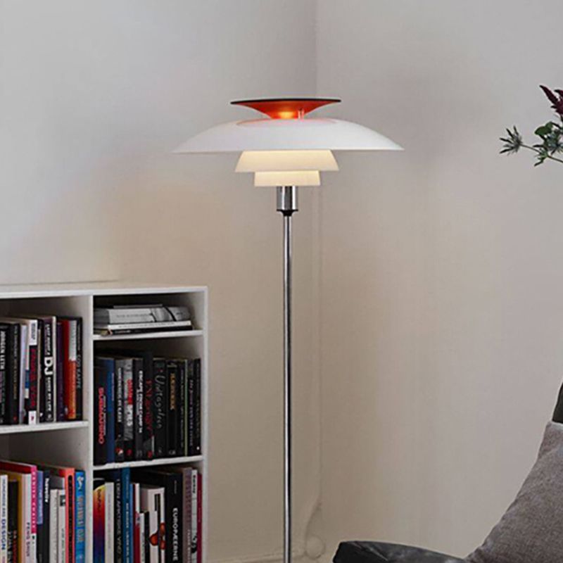 Salgado Modern Flying Saucer Metal Acrylic Floor Lamp