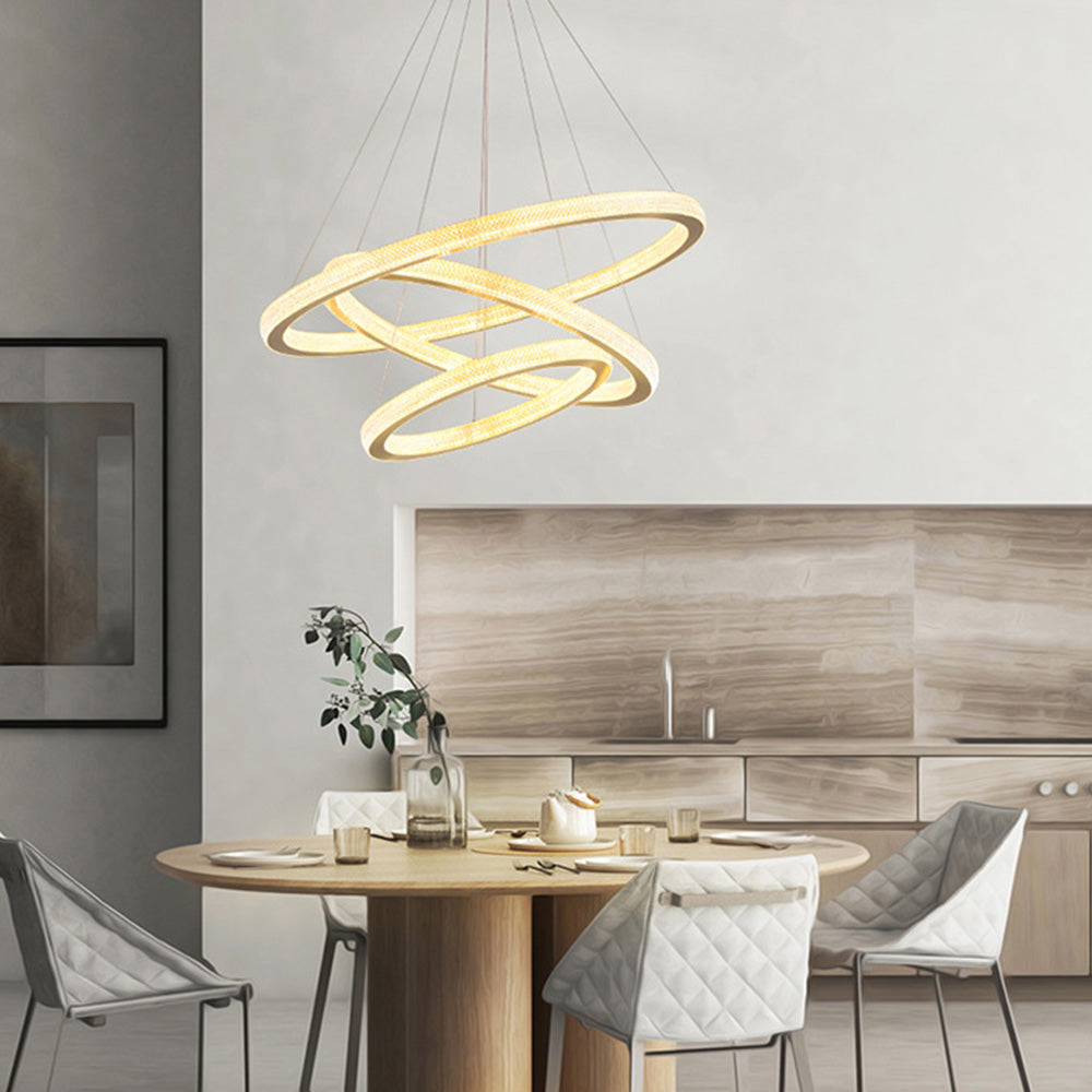 Kirsten Contemporary Gold Luxury Ring Pendant Light