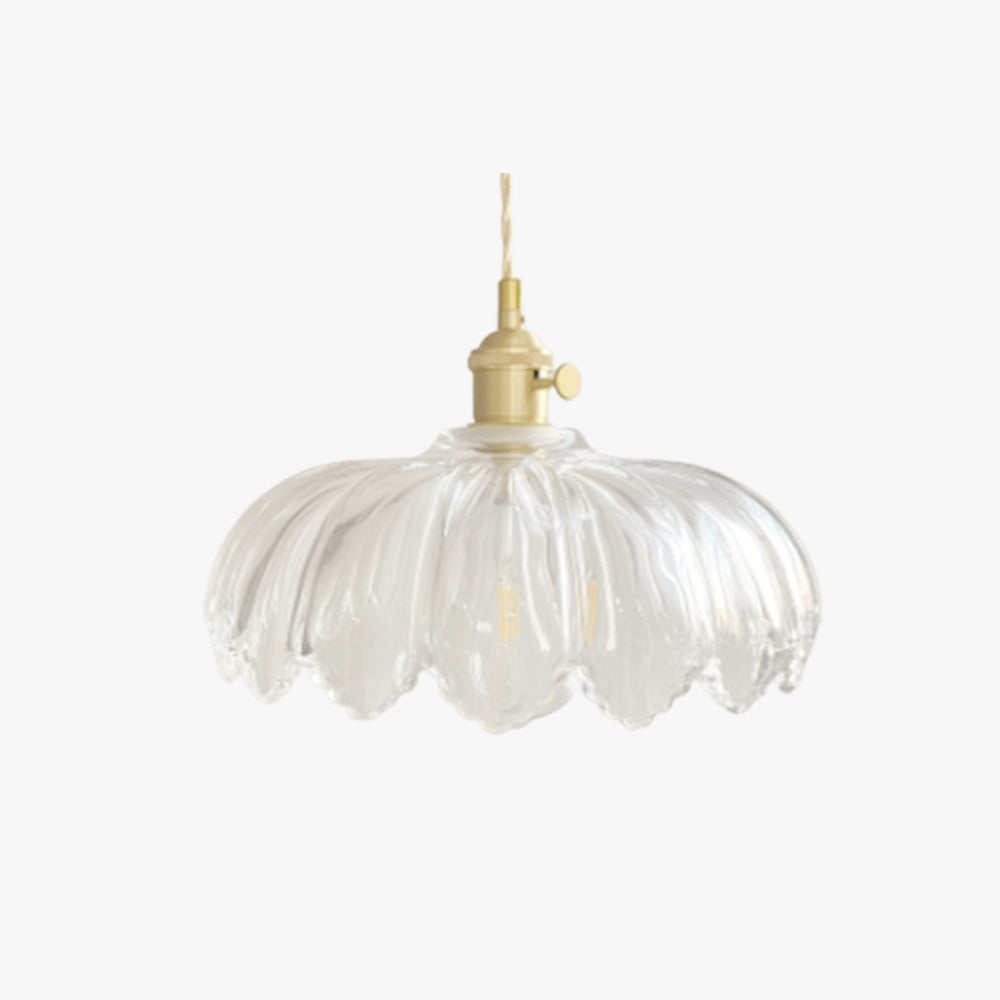 Hailie Art Deco Blown Brass & Glass Pendant Light, 7 Styles