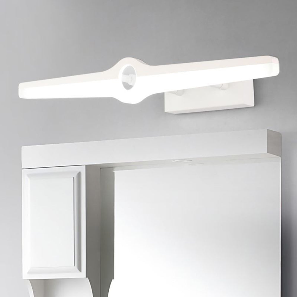 Leigh Decorative Modern Metal/Acrylic Wall Lamp, Black/White, Bathroom