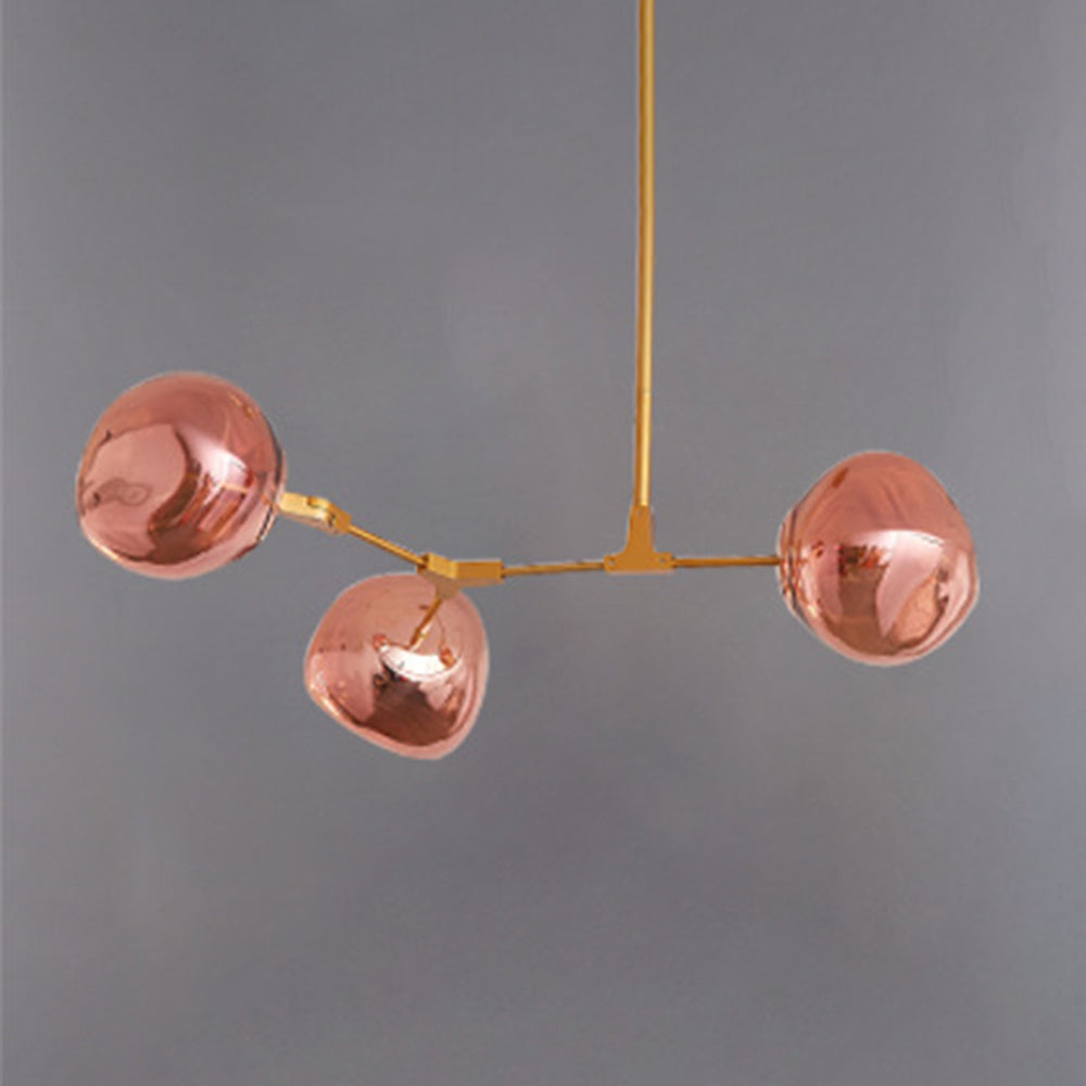 Mirza Modern Globe Lava 3 Pendant Light Fixture 3/6/8 Head