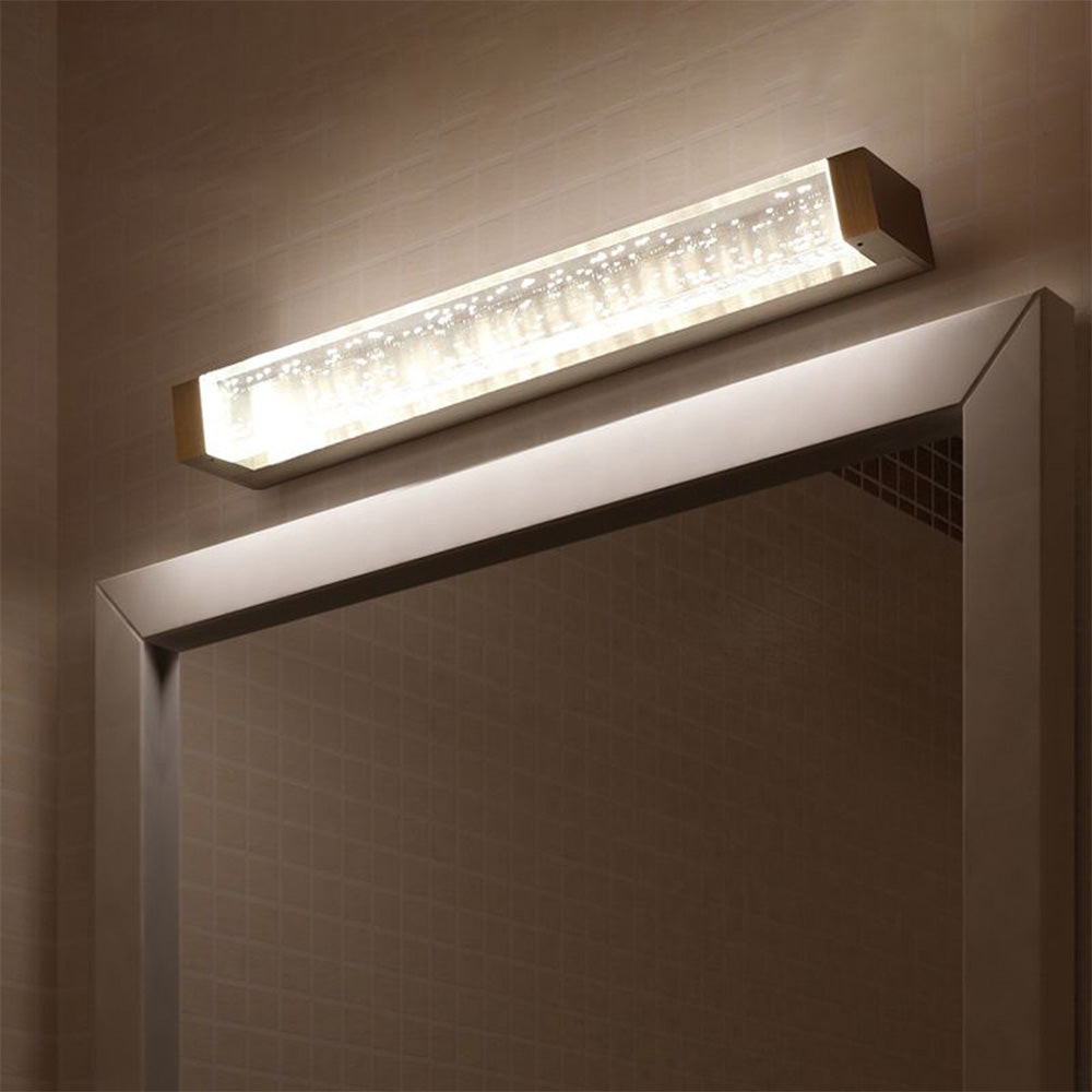 Leigh Transparent Rectangular Mirror Front Vanity LED Wall Lamp, Bathroom